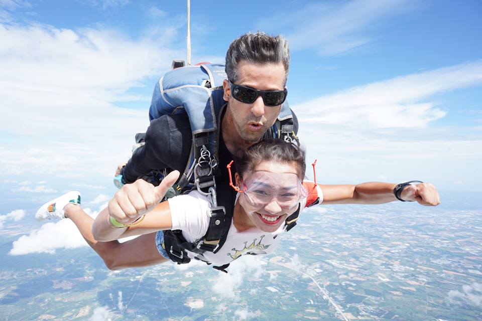 Sky diving is the ultimate dare devil experience